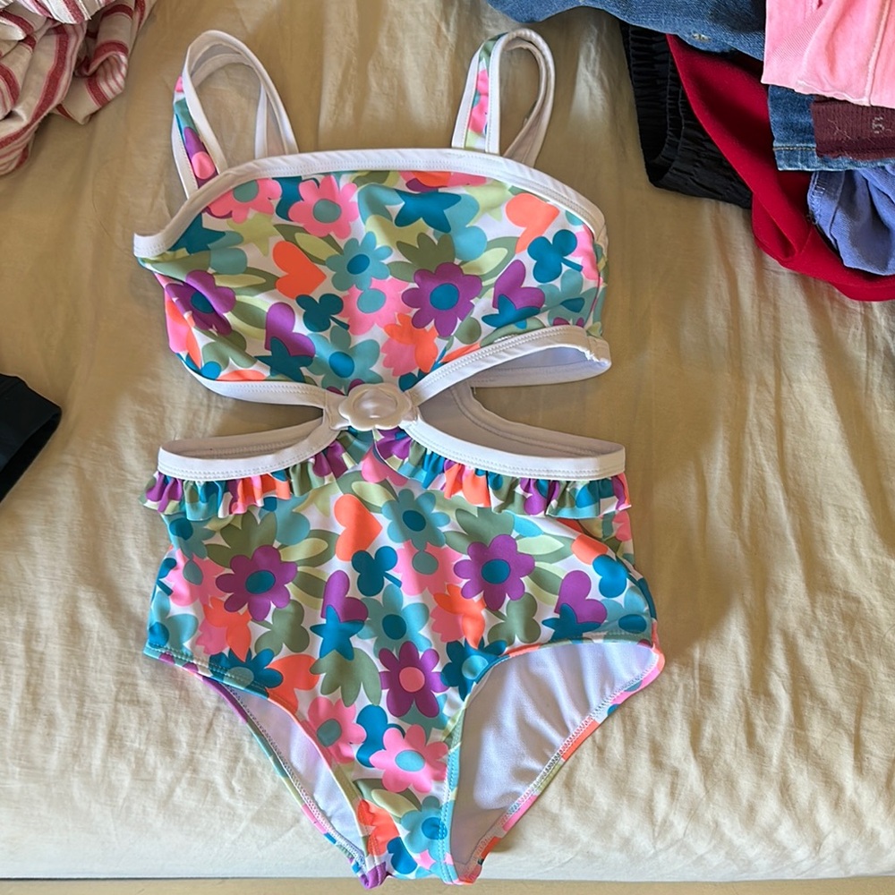 Vibrant Blue and Purple One Piece Swimwear